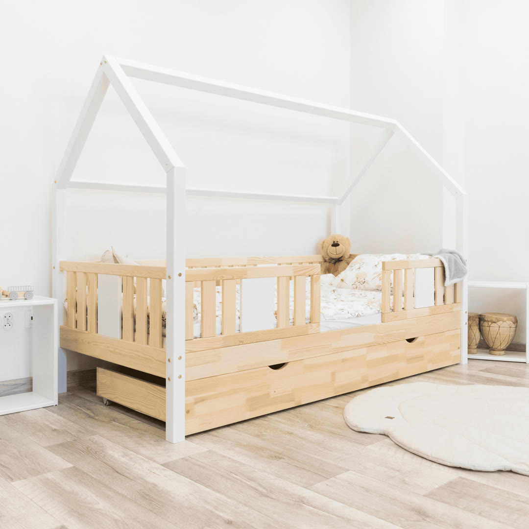 łóżko drewniane pojedyncze - adaptacja dziecka do nowego posłania